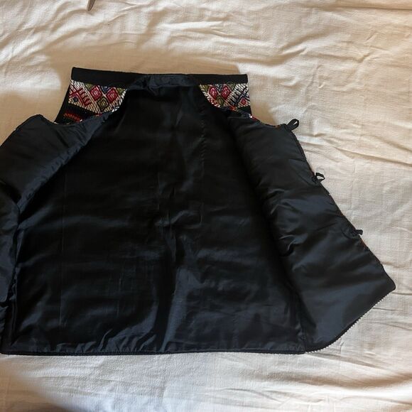 Handmade Woven Wool SouthAmerican Ikat Multicolor Vest L Ethnic Guatemala - Picture 7 of 8